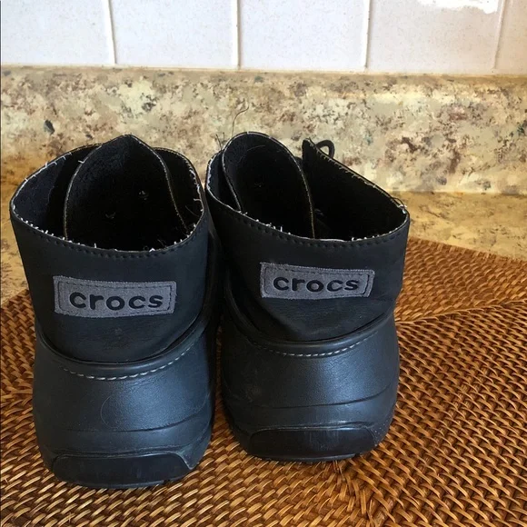 CROCS Black Rain & Snow Boots - Picture 3 of 5